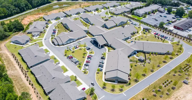 Aerial view of construction at Manor Lake Grovetown