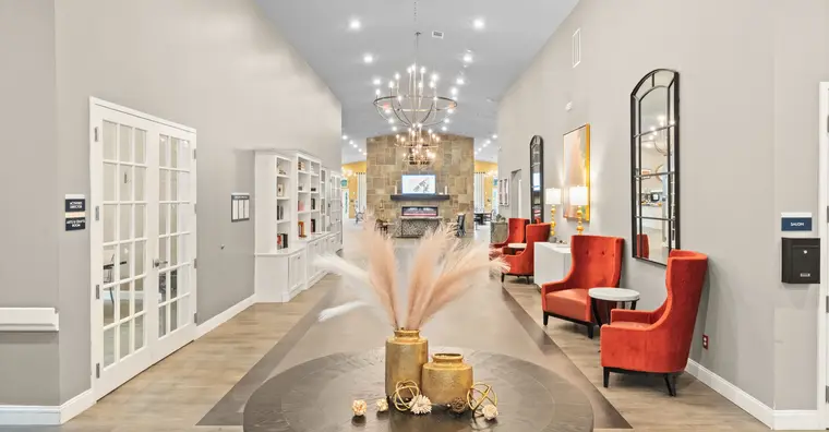 Lobby of Manor Lake Hamilton Mill